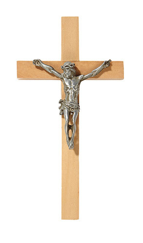 James Brennan™ 6" Crucifix Oak Wood