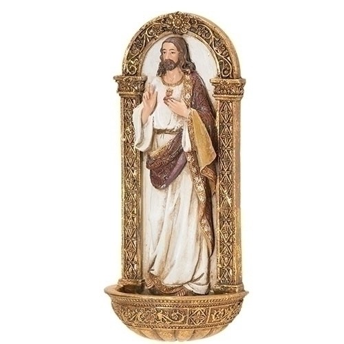 SACRED HEART OF JESUS RESIN HOLY WATER FONT