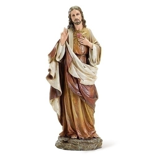 10.25" Sacred Heart of Jesus resin figure