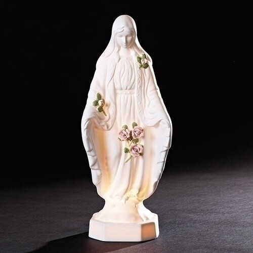 12" Lady Of Grace Porcelain Night Light