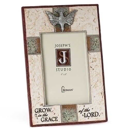 9.5"H CONFIRMATION FRAME  CARVED FINISH; VERTICAL