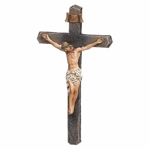 8.25"H BLACK WALL CRUCIFIX JOSEPH'S STUDIO