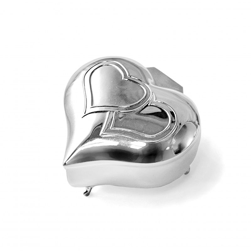 WEDDING ARRAS COINS SILVER HEART WITH GIFT BOX