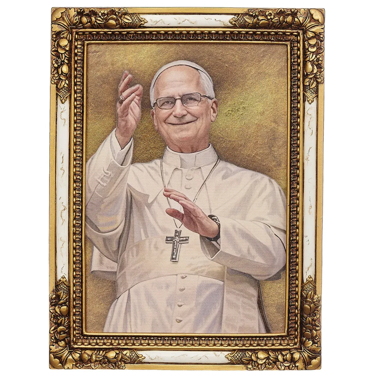 POPE LEO XIV ICON FRAMED PLAQUE