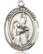 St Bernadette Sterling Steel Oval
