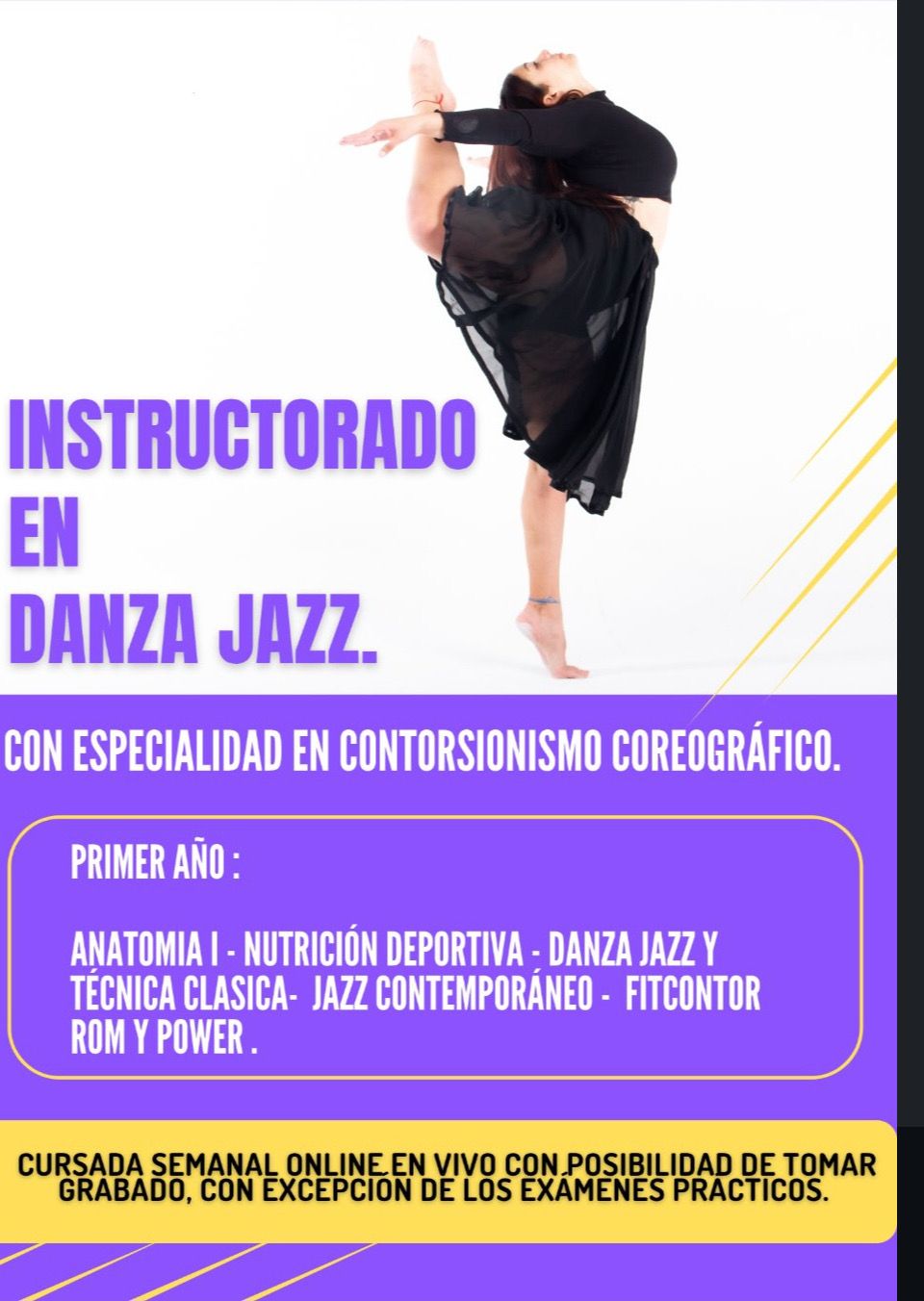 INSTRUCTORADO DE DANZA JAZZ