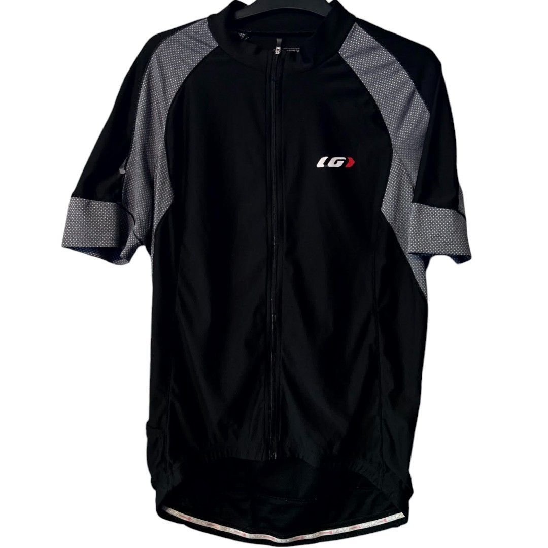 LG black Large short sleeve men's  cycling jersey 38 chest