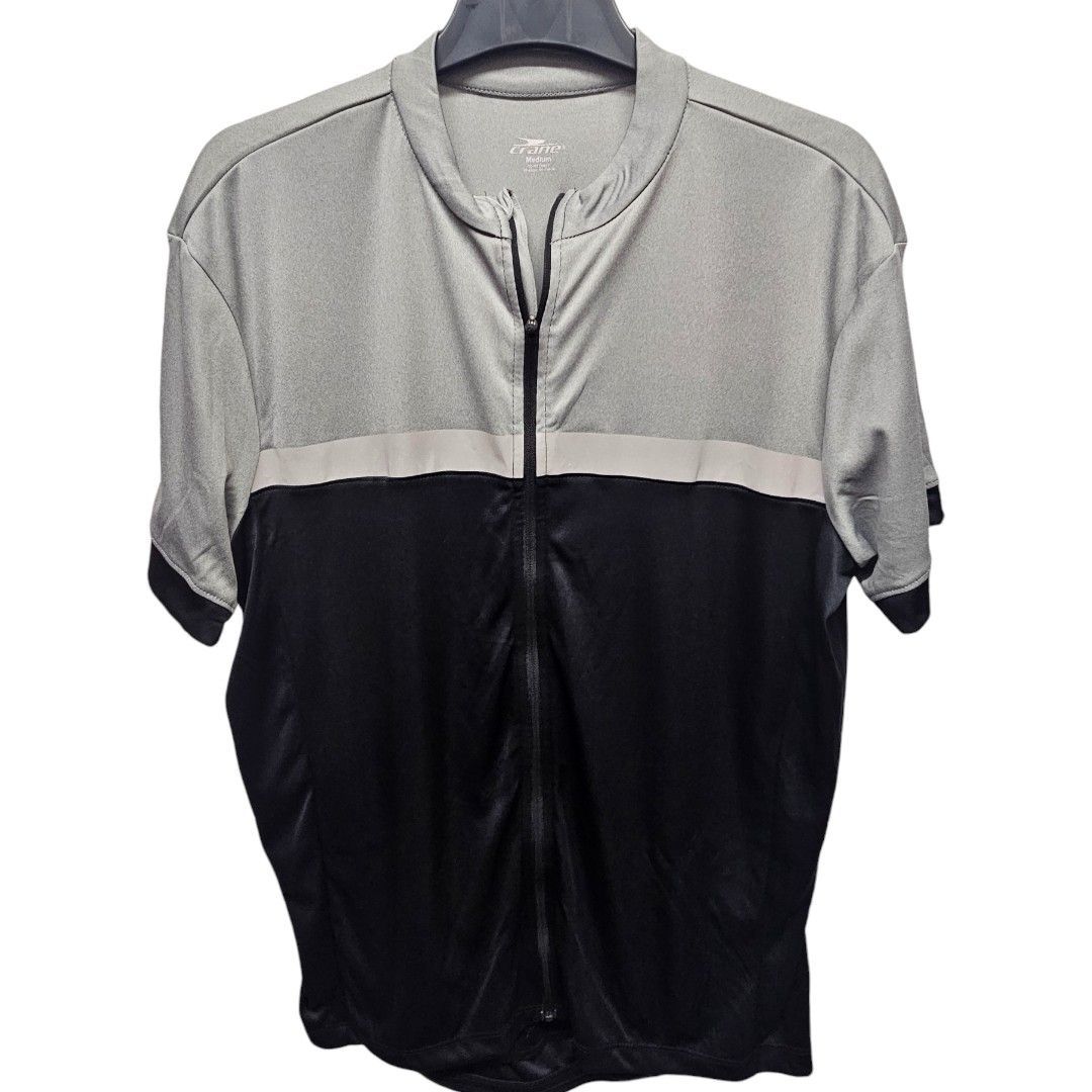 CRANE black M men's cycling jersey 44 chest