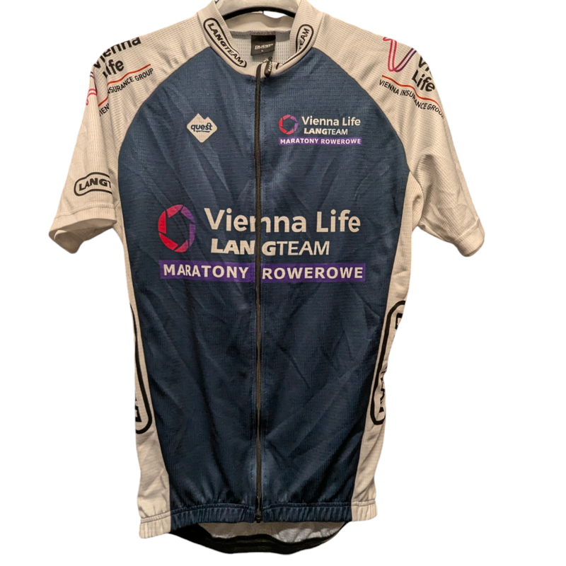 Vienna Life sponsor men's blue cycling jersey 36 chest