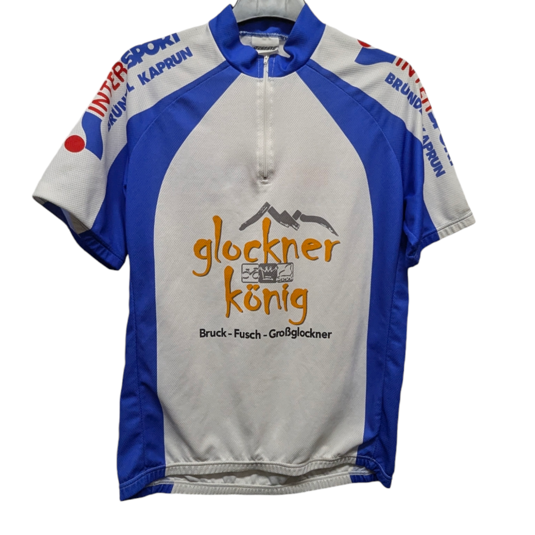 Austrian Glockner Kunig men's white cycling jersey 34 chest