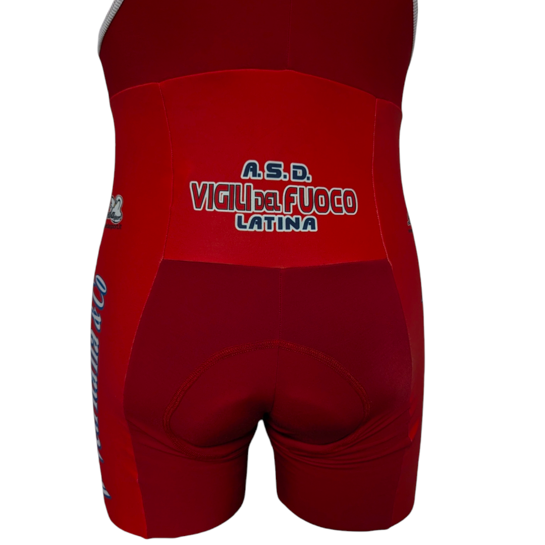 Vetritalia & Co Men's red preworn Cycling Bib Short fits 32 - 34 waist