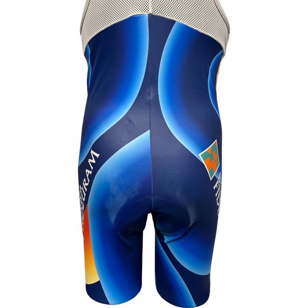 Banca Fideuram Men's blue preworn Cycling Bib Short fits 32 - 34 waist