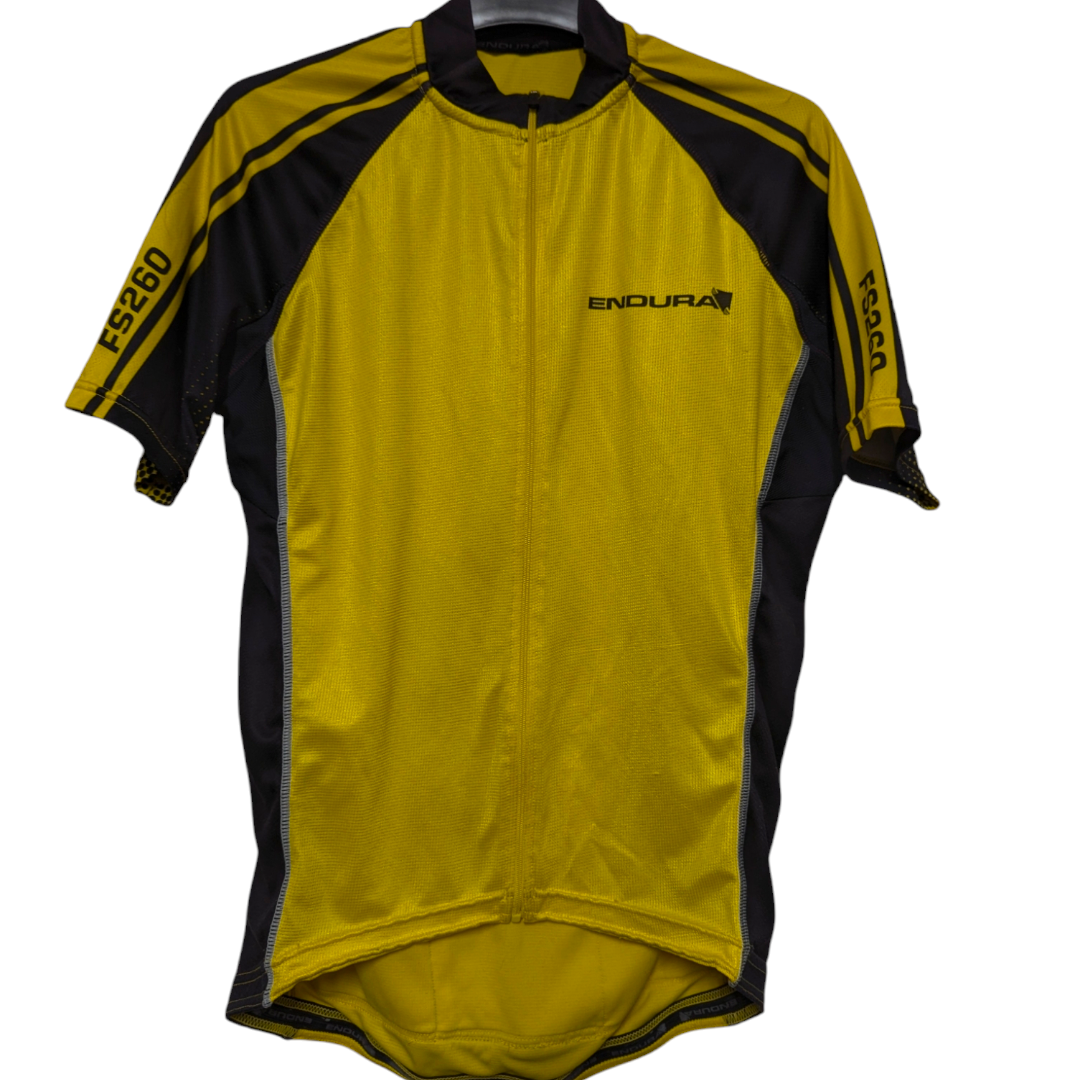 Endura men's Medium yellow cycling jersey 36 chest