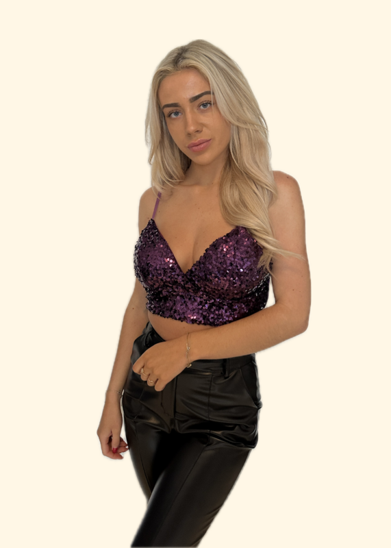 Glitter Top Paars