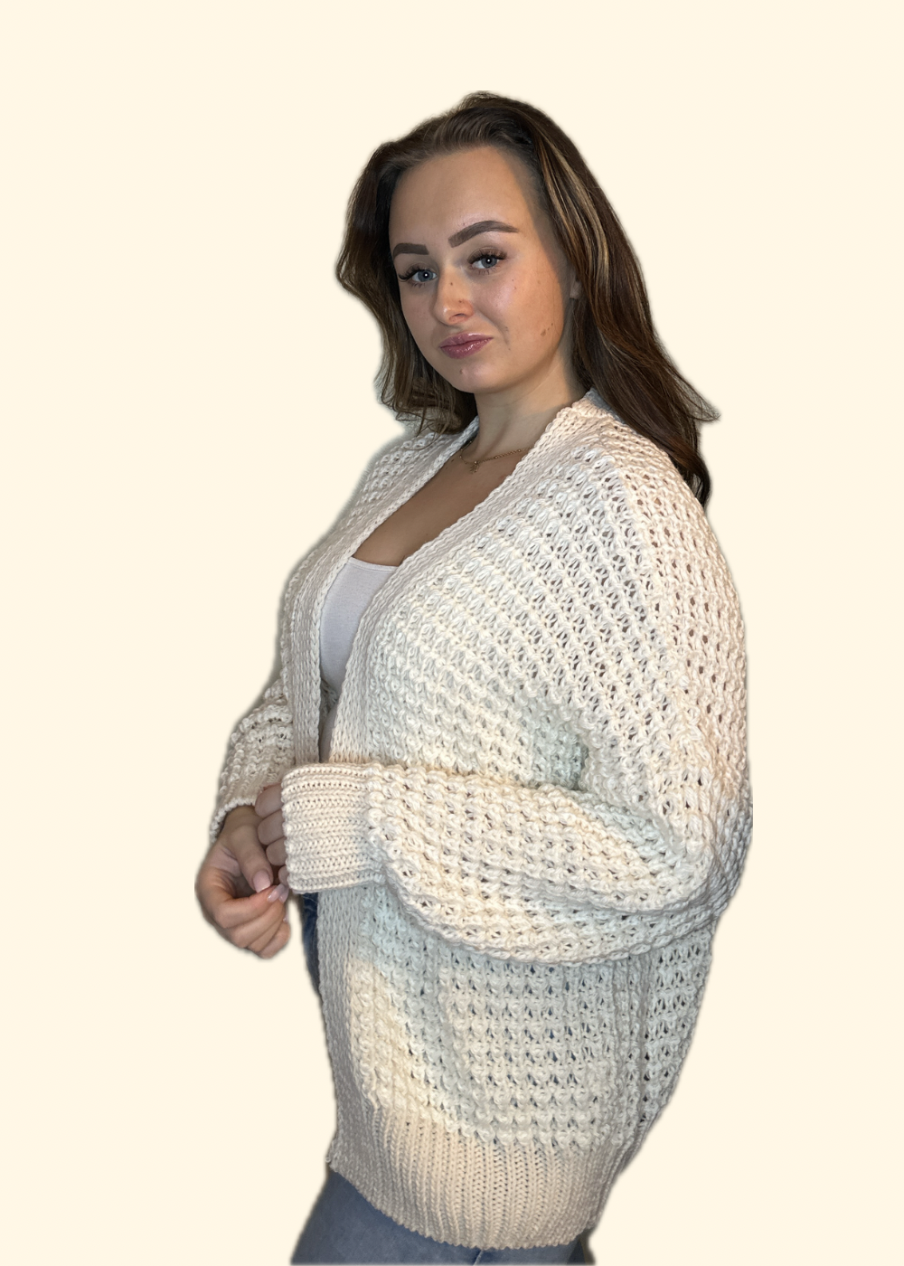 LILLY CARDIGAN- BEIGE