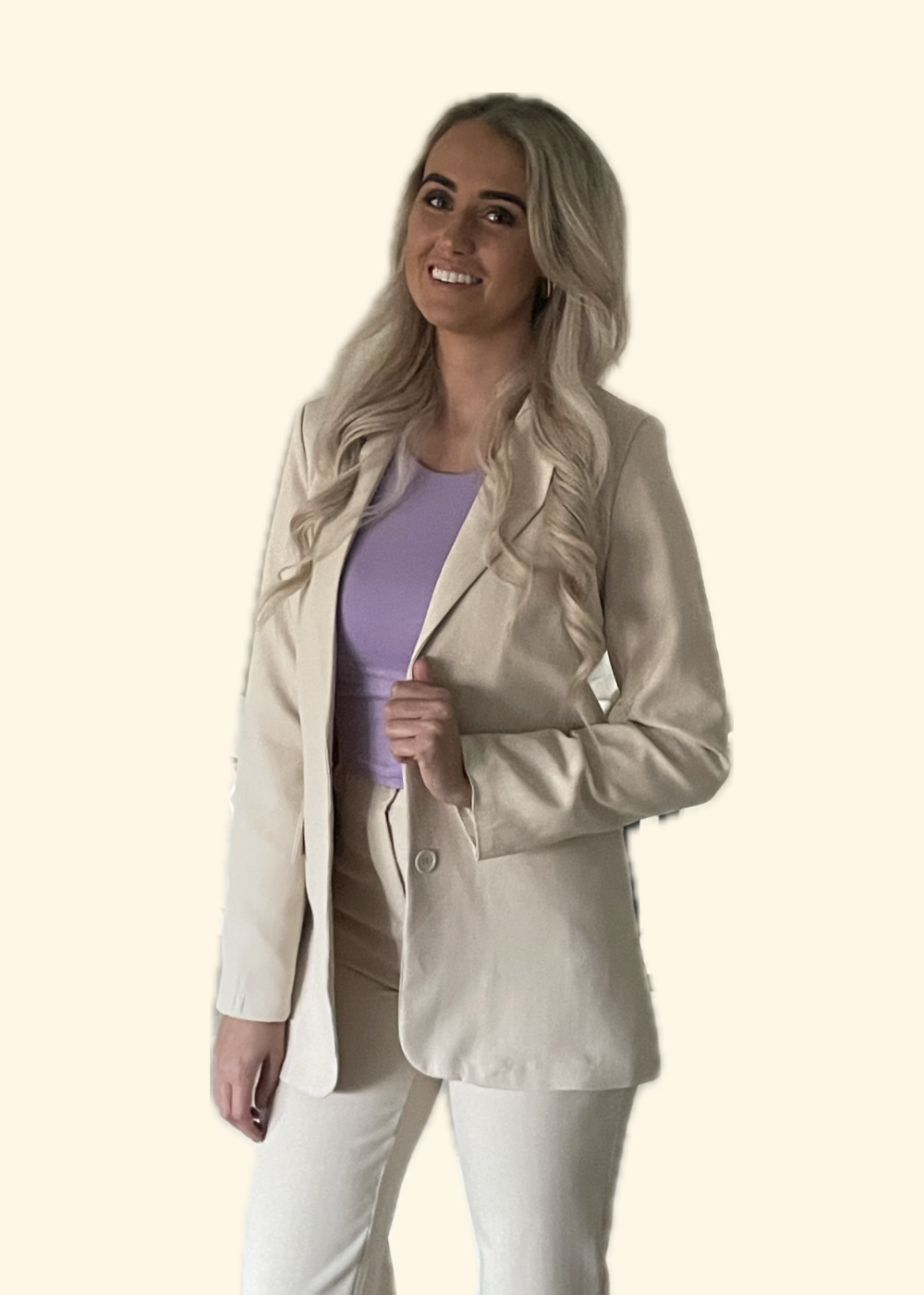 BLAZER STRIPED BEIGE