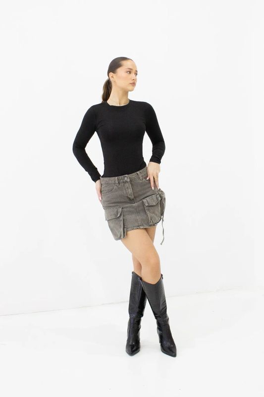 Cargo denim rok