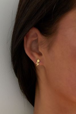 TULPEN OORBELLEN ZILVER / GOUD
