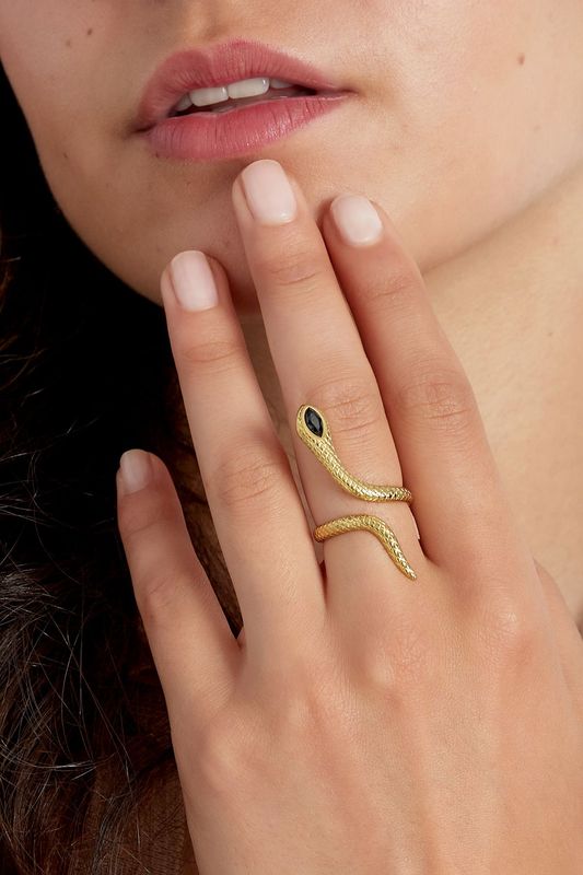 SNAKE RING - ZILVER / GOUD