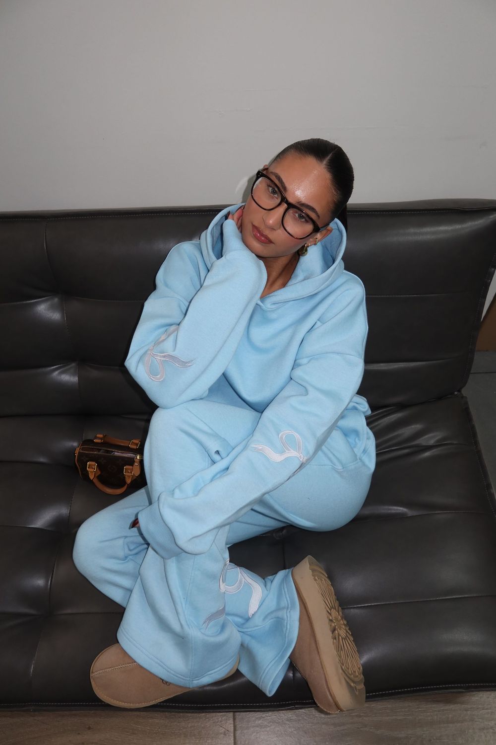 BOW TRACKSUIT LIGHT BLUE - ANN FLEUR