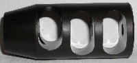 3 Port Large Maxi Muzzle Brake - Black Oxide 4140 CM Steel