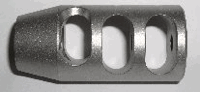 3 Port Large Maxi Muzzle Brake - 416 Satin Stainless Steel