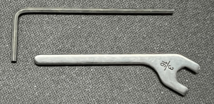 WRENCHES FOR GAS PRESSURE SET SCREW &amp; NUT FOR HARMONIC BARREL STABILIZER