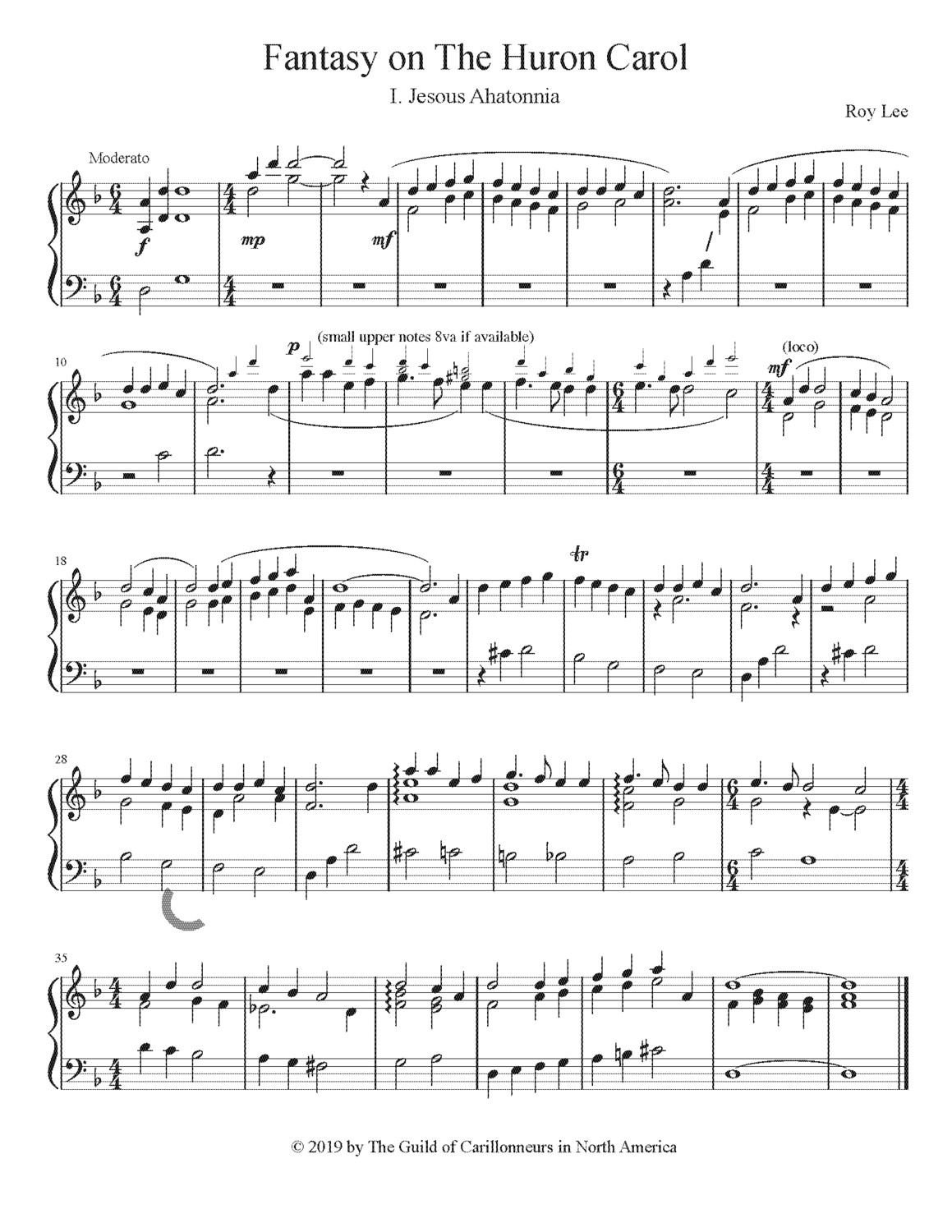 [PDF] Fantasy on The Huron Carol