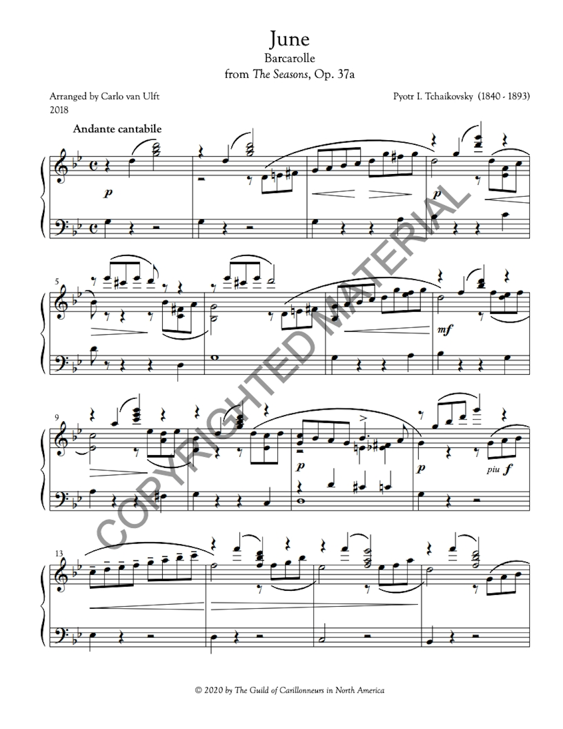 [PDF] June (Barcarolle from The Seasons)