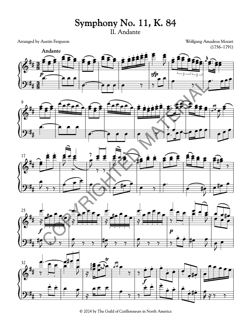 [PDF] Andante (Symphony No. 11, K. 84)
