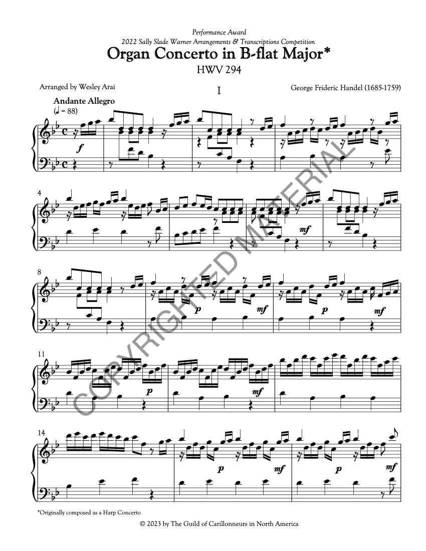 Organ Concerto in B-flat Major