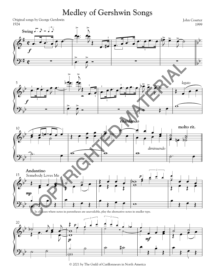 Medley of Gershwin Songs