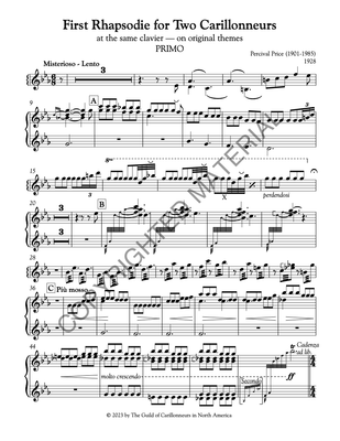 First Rhapsodie for Two Carillonneurs