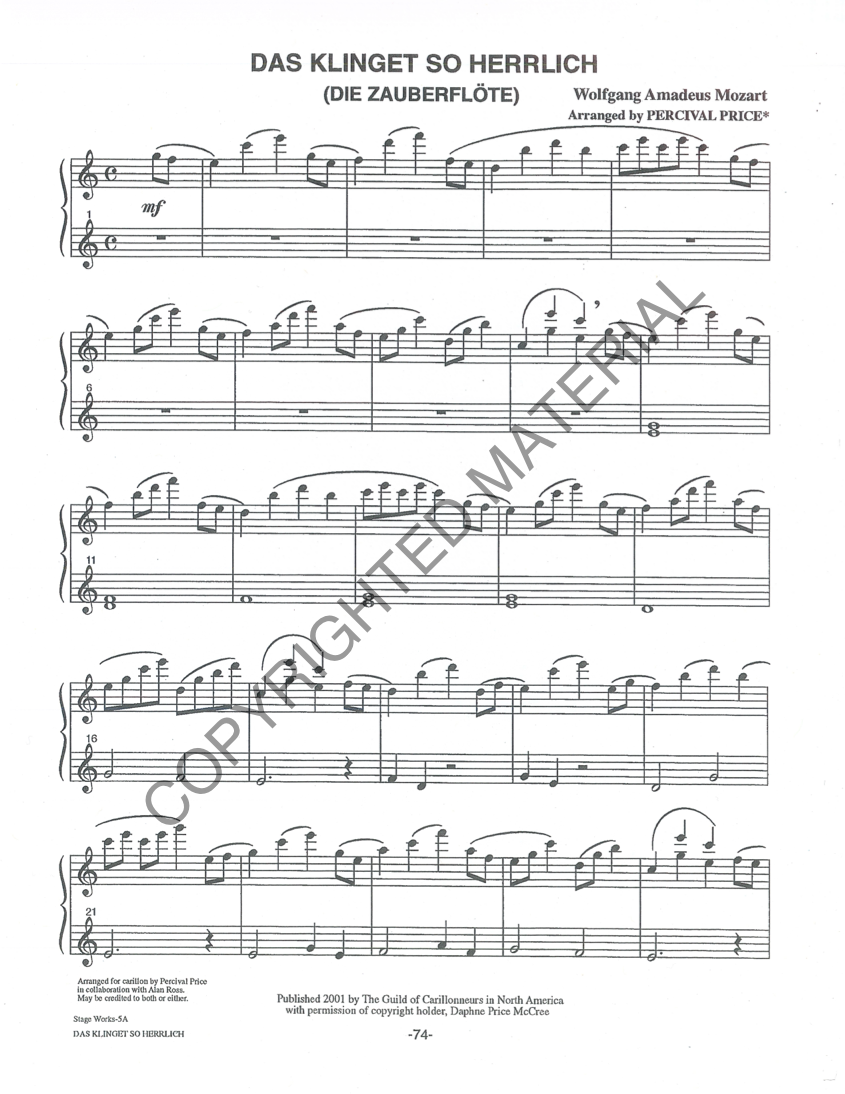 [PDF] Das Klinget so Herrlich (The Magic Flute)