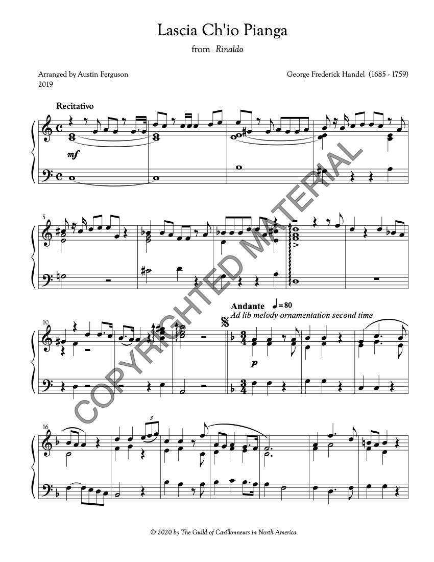 [PDF] Lascia ch&#39;io pianga (Rinaldo)