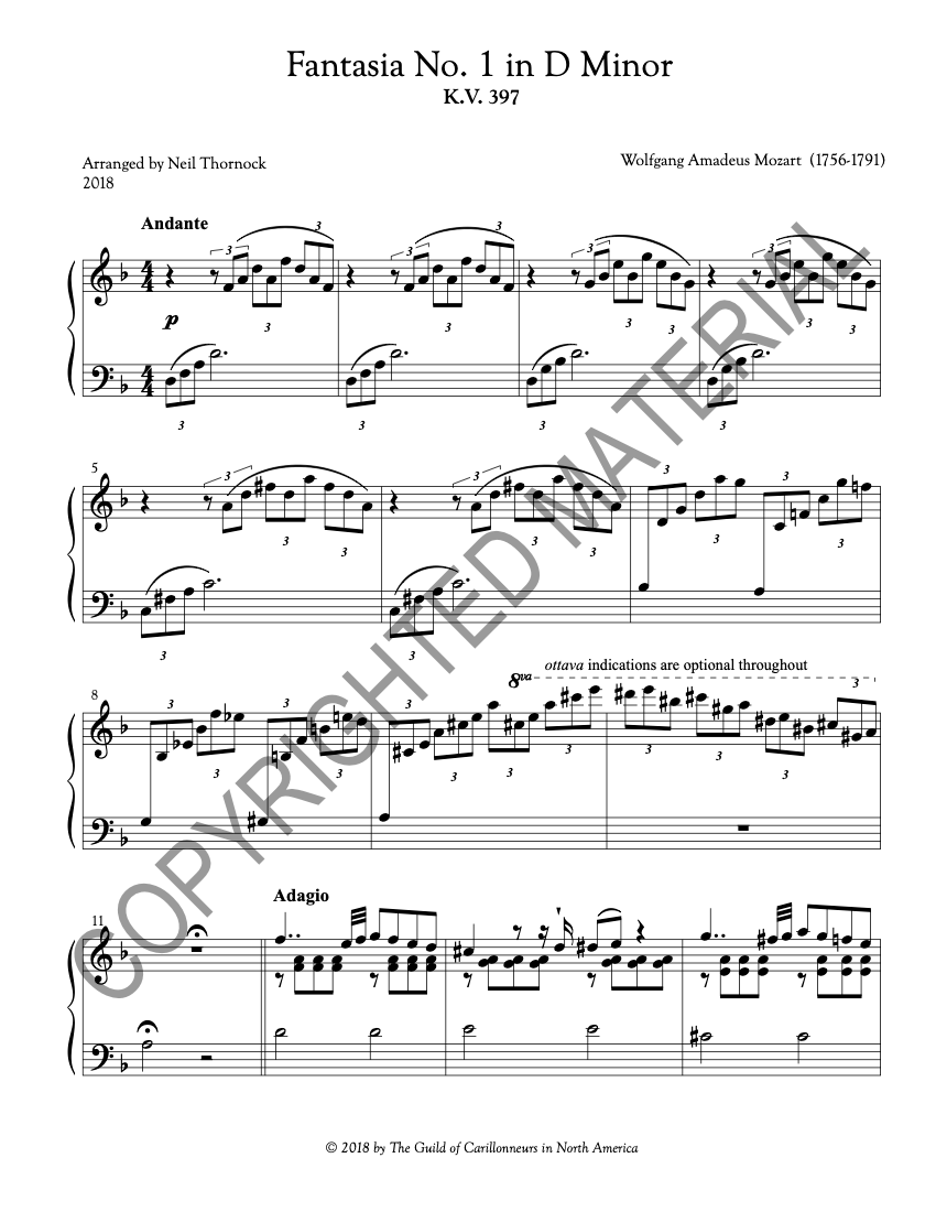 Fantasia No. 1 in D Minor, K. 397