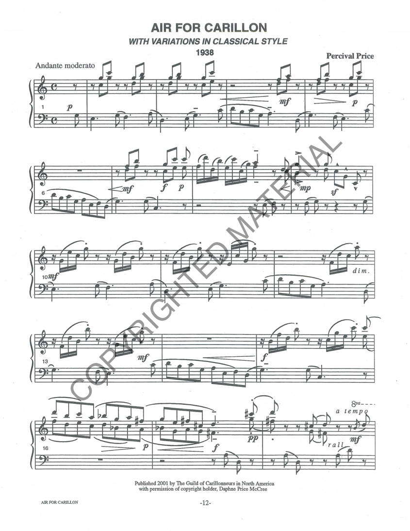 [PDF] Air for Carillon with Variations in Classical Style
