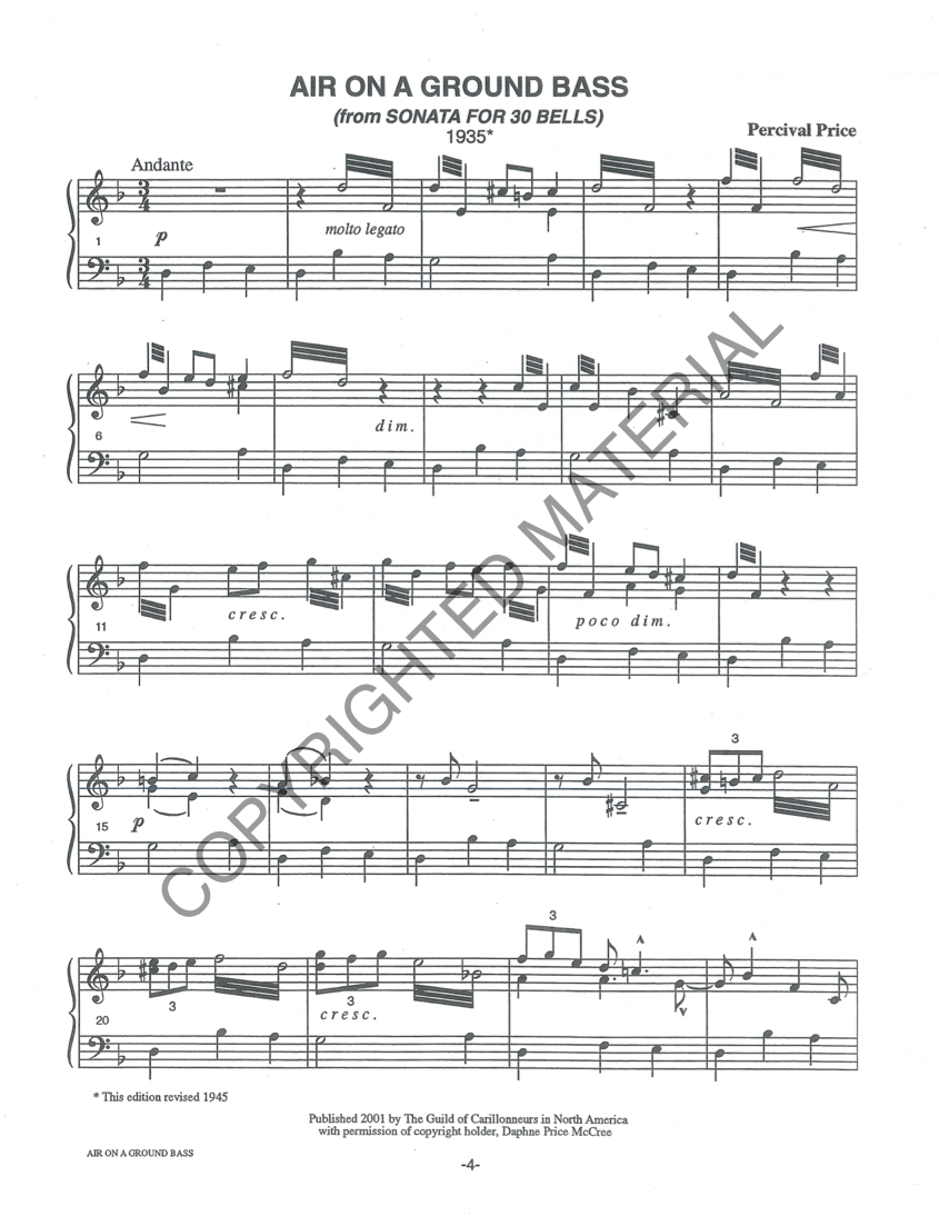 [PDF] Air on a Ground Bass from Sonata for 30 Bells