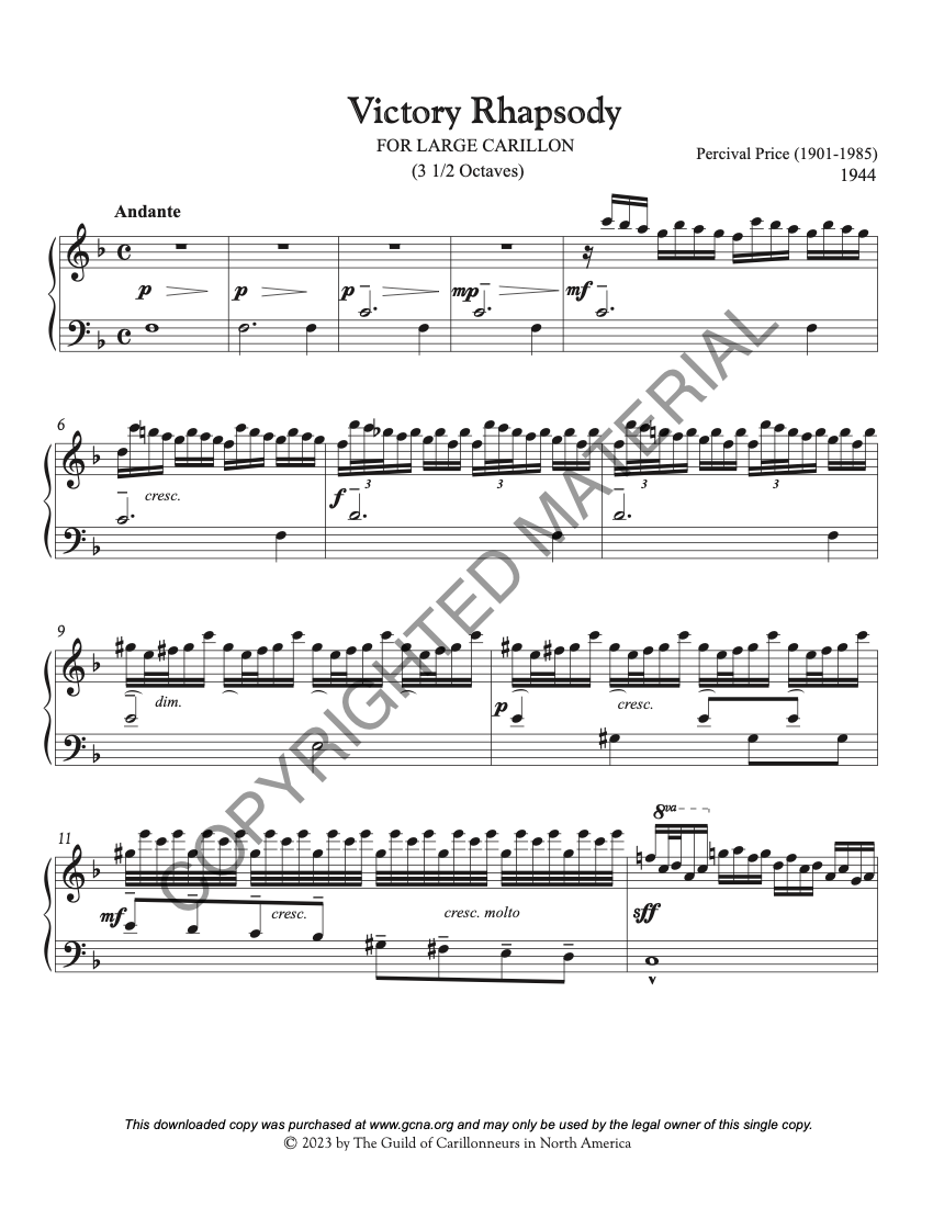 Victory Rhapsody for Large and Small Carillon