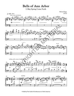 Image of the first page of the score for preview only