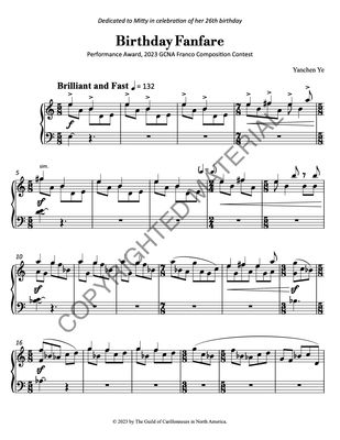Image of the first page of the score for preview only
