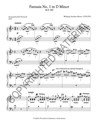 Fantasia No. 1 in D minor, K. 397