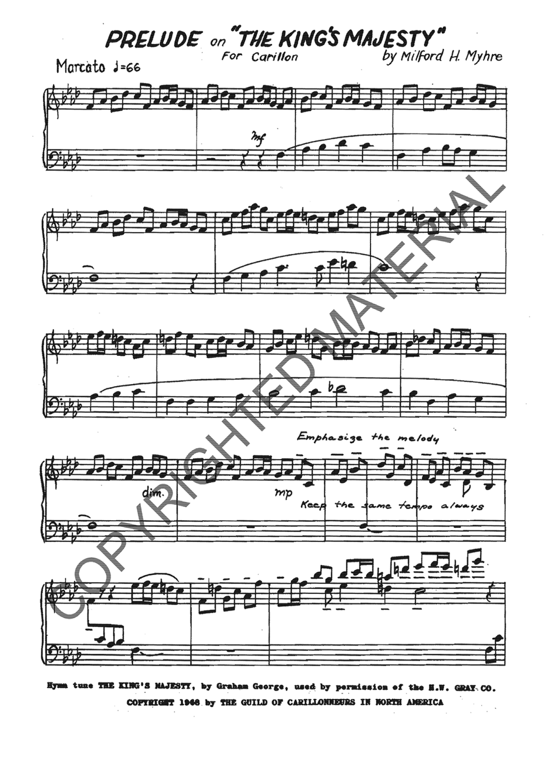 Prelude on &quot;The King&#39;s Majesty&quot;