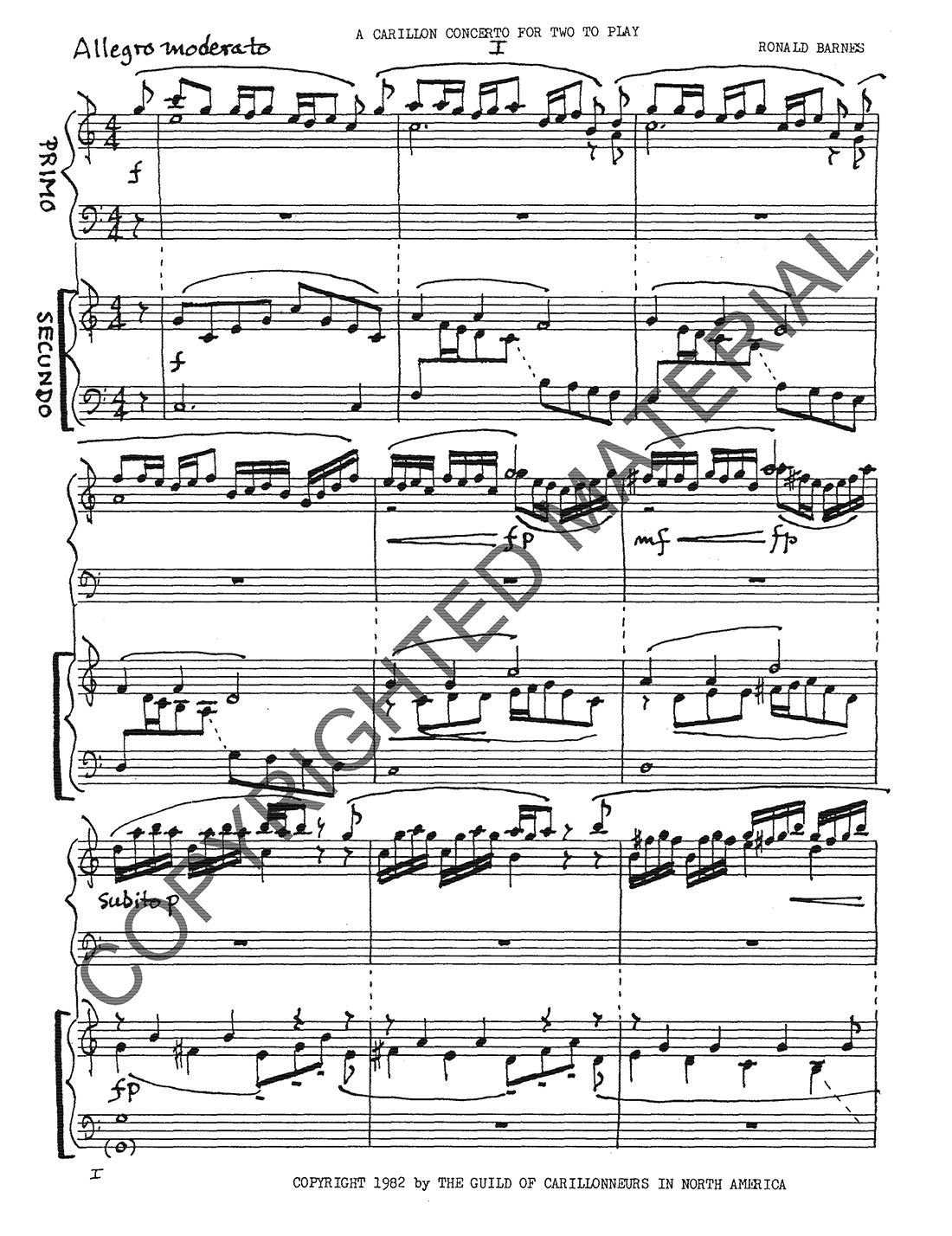 [PDF] A Carillon Concerto for Two to Play