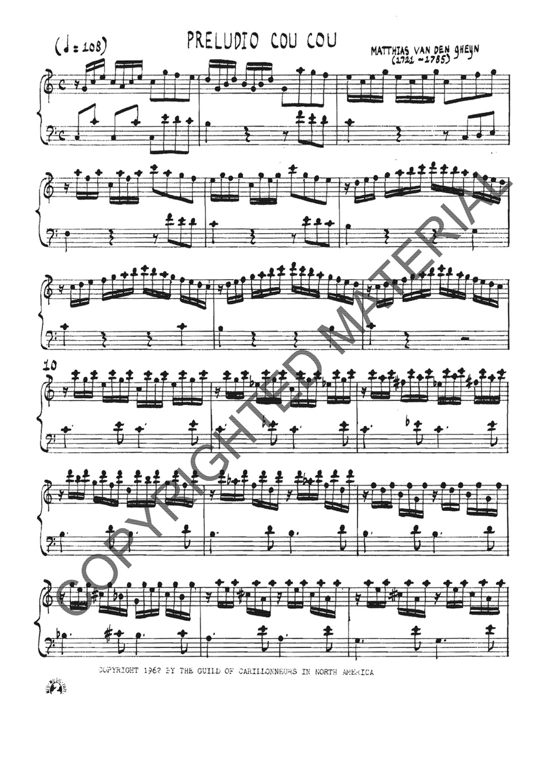 [PDF] Preludio Coucou (Vanden Gheyn)