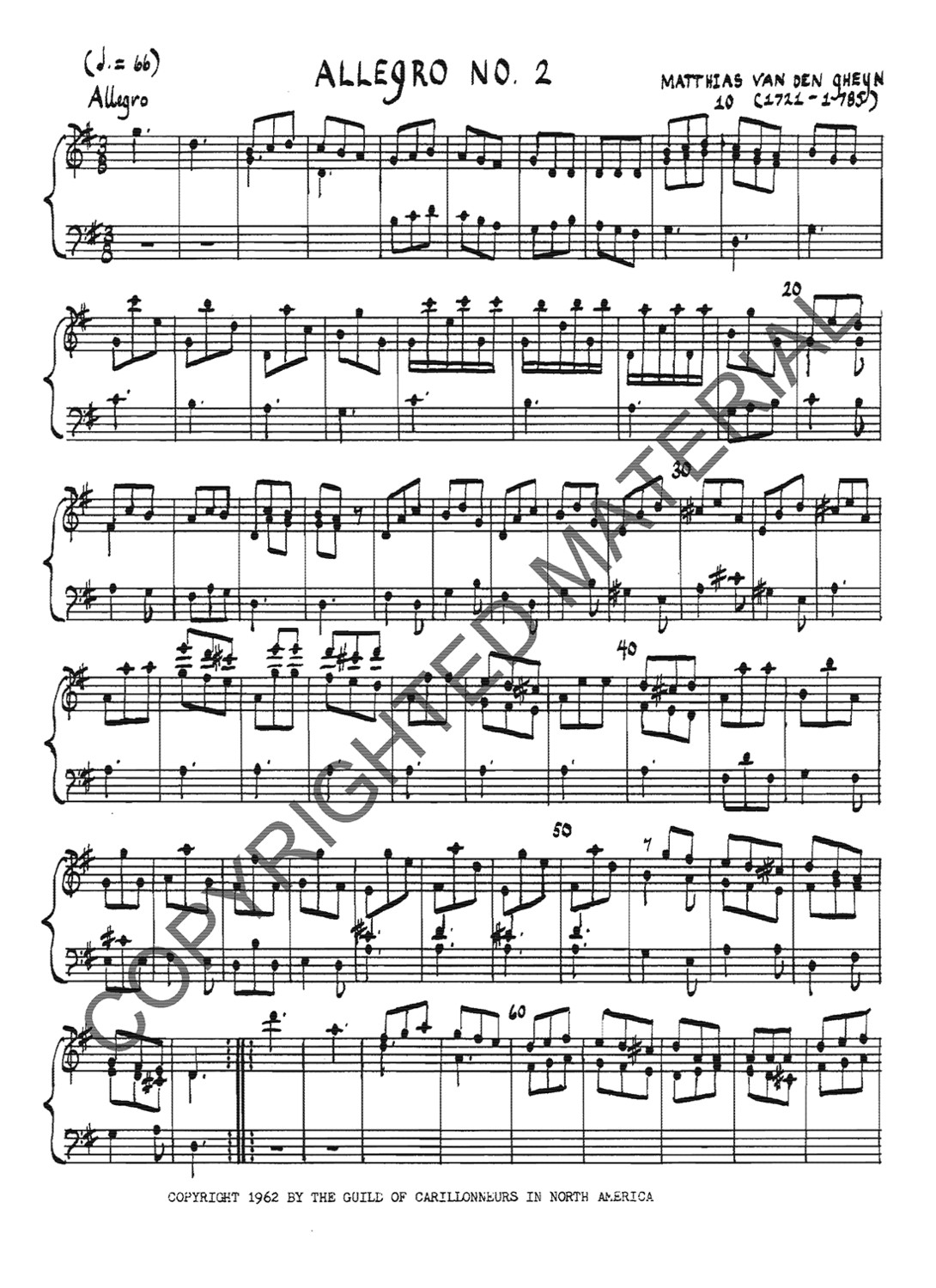 Allegro in G Major, No. 2