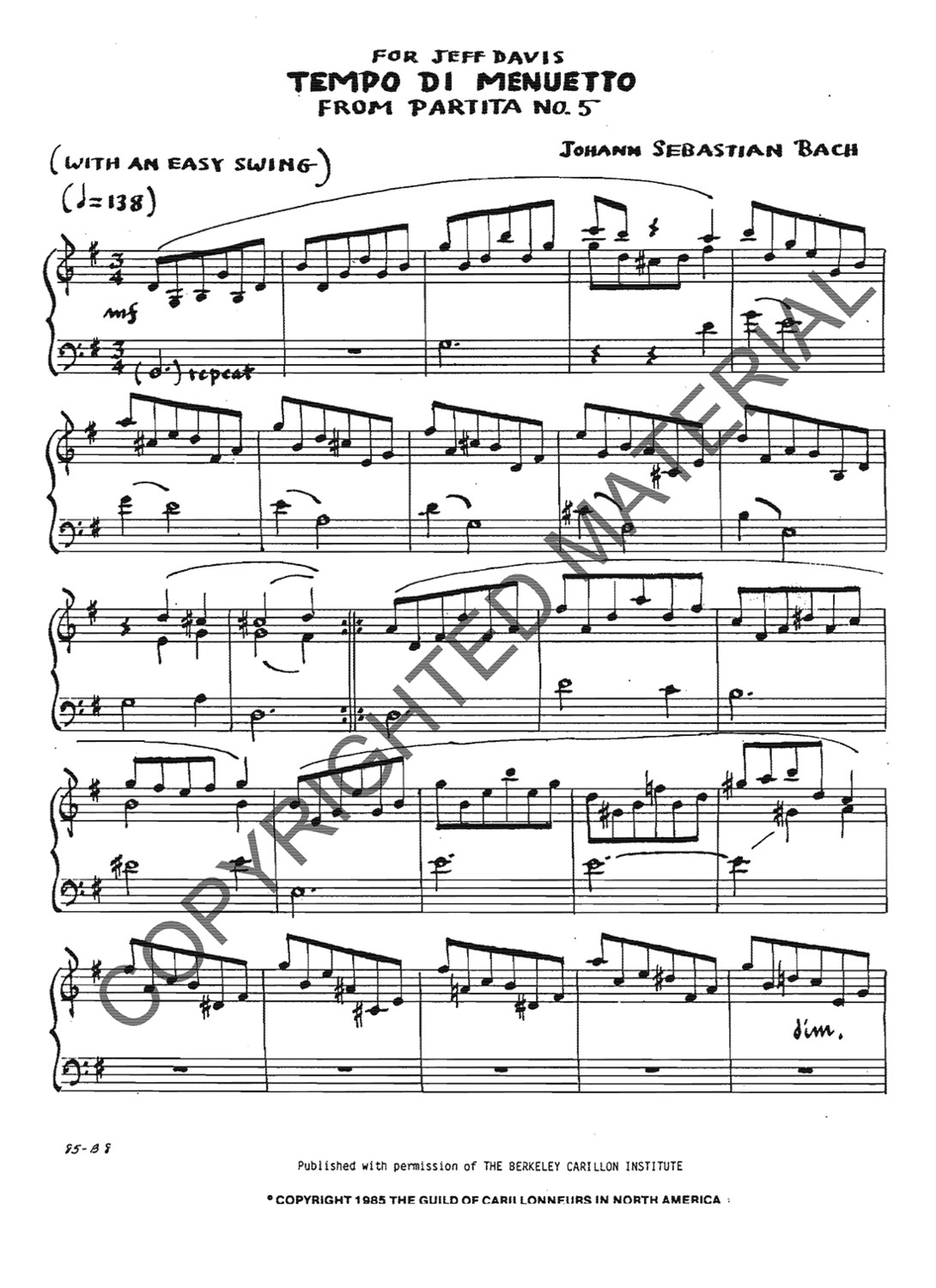 [PDF] Tempo Di Menuetto (Partita No. 5)