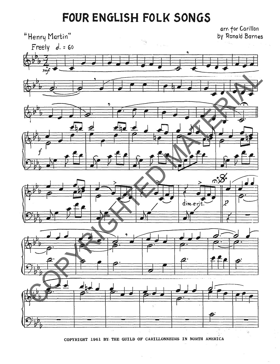 Four English Folk Songs
