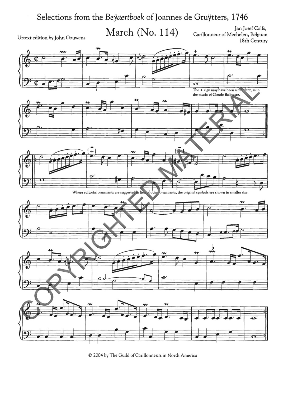 [PDF] Selections from the Carillon Book of Joannes de Gruytters
