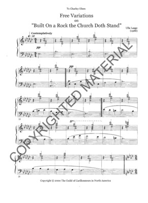 Free Variations on &quot;Built on a Rock the Church Doth Stand&quot;